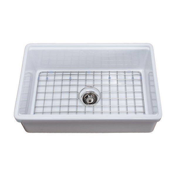 Empire TO30 Tosca 30" Fireclay Single Bowl Farmhouse Kitchen Sink in White
