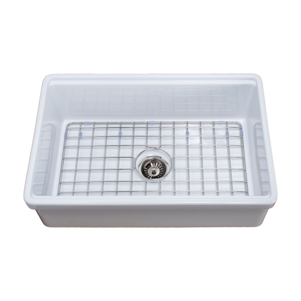 Empire TO30 Tosca 30" Fireclay Single Bowl Farmhouse Kitchen Sink in White