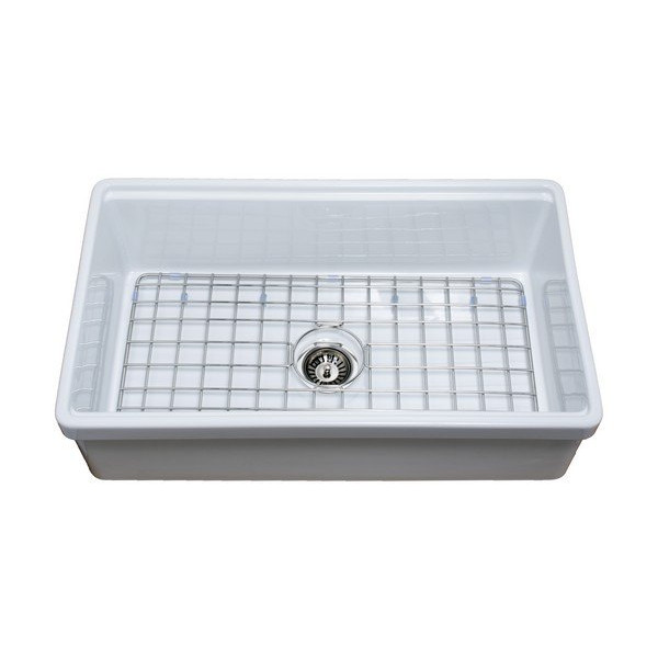 Empire TO33S Tosca Farmhouse Fireclay 33 Inch Single Bowl Kitchen Sink