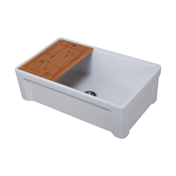 Empire TO33S Tosca Farmhouse Fireclay 33 Inch Single Bowl Kitchen Sink