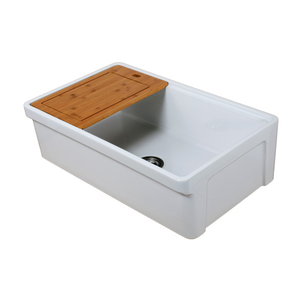 Empire TO33S Tosca Farmhouse Fireclay 33 Inch Single Bowl Kitchen Sink