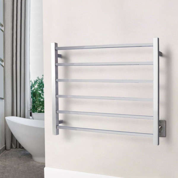 WarmlyYours TWS2-TAH06PH Tahoe Polished Hardwired 6 Bars Towel Warmer