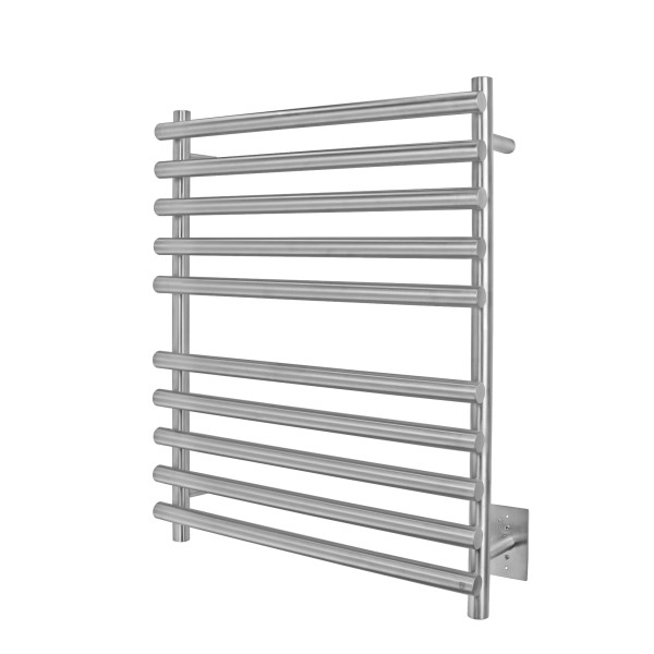WarmlyYours TWS7-ROM10BH Rome Towel Warmer Brushed Hardwired 10 Bars 