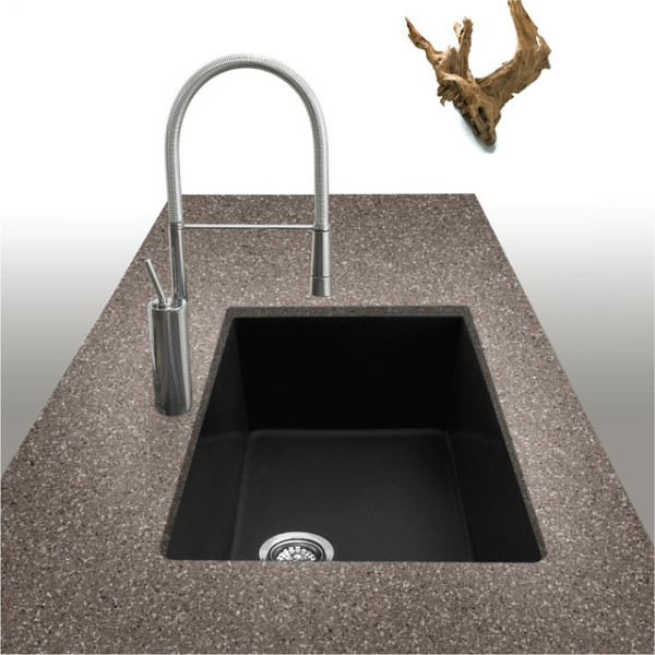 Houzer V-300U Quartztone 33" Granite Undermount Single Bowl Kitchen Sink
