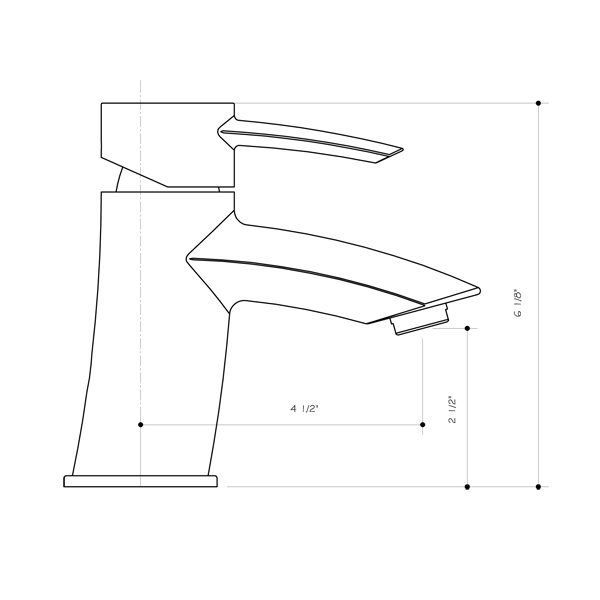 Vigo VG01023 7'' Single Lever Control Bathroom Faucet