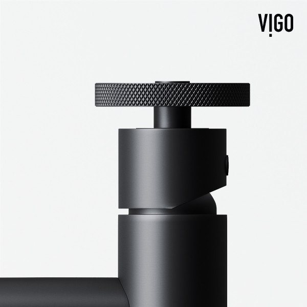 VIGO VG01046MB Cass Single Handle Single-Hole Bathroom Faucet in Matte Black