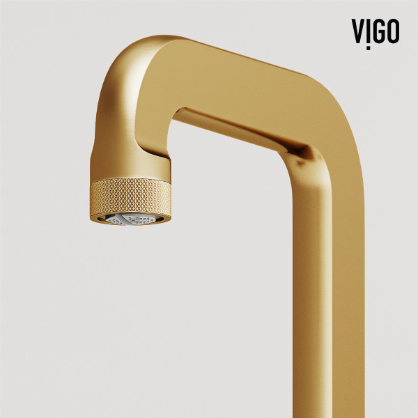 VIGO VG01302MG Two Handle Three-Hole Widespread Bathroom Faucet in Matte Brushed Gold