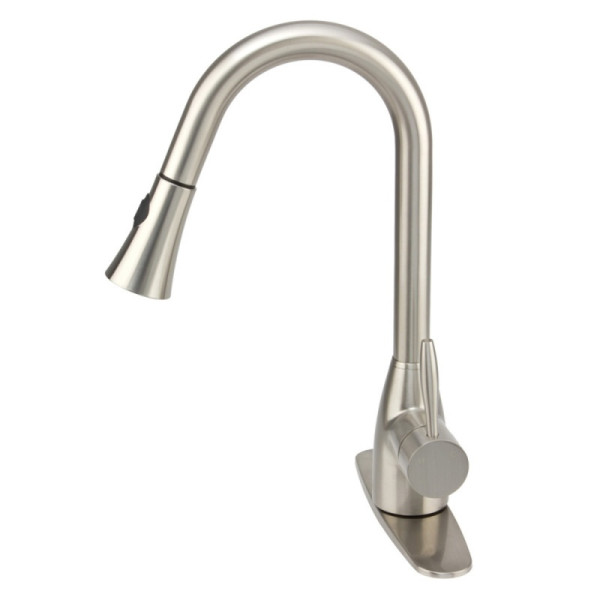 VIGO VG02013STK1 Aylesbury Pull-Down Spray Kitchen Faucet With Deck Plate
