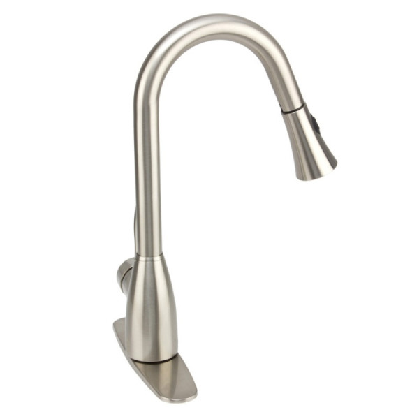 VIGO VG02013STK1 Aylesbury Pull-Down Spray Kitchen Faucet With Deck Plate
