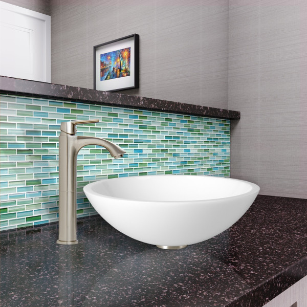 VIGO VG03013 Linus Bathroom Vessel Faucet in Two Options Finish with Drain
