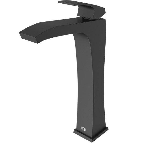 VIGO VG03018MB Single Handle Single-Hole Bathroom Vessel Faucet in Matte Black