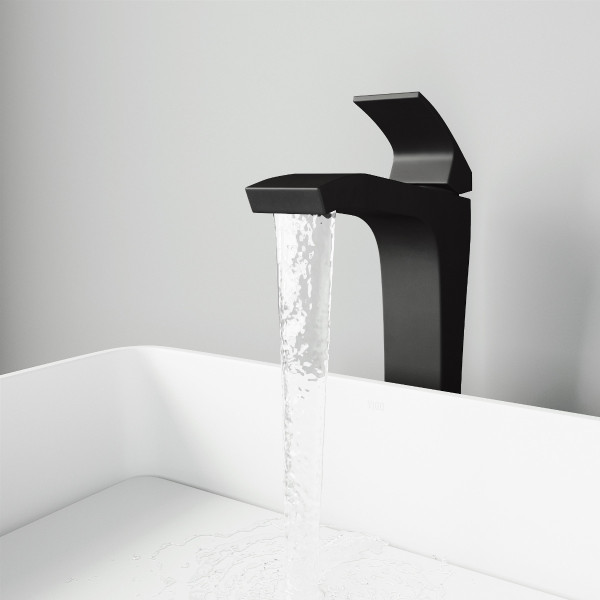 VIGO VG03018MB Single Handle Single-Hole Bathroom Vessel Faucet in Matte Black