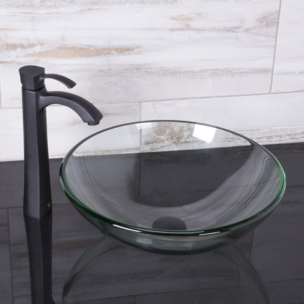 VIGO VG03023MB Otis Matte Black Single Hole Bathroom Vessel Faucet