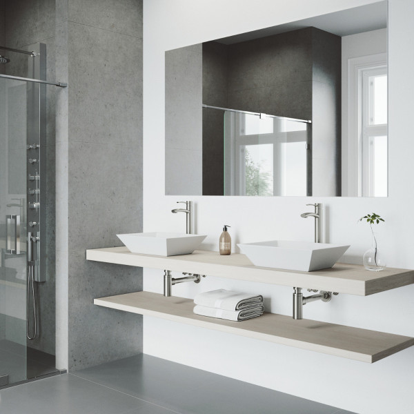 VIGO VG03025BN Single Handle Single-Hole Bathroom Vessel Faucet in Brushed Nickel