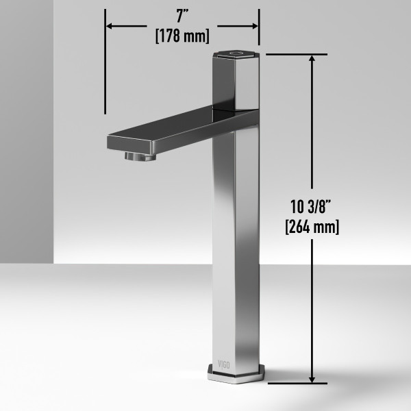 VIGO VG03035CH Nova Single Handle Single-Hole Bathroom Vessel Faucet in Chrome