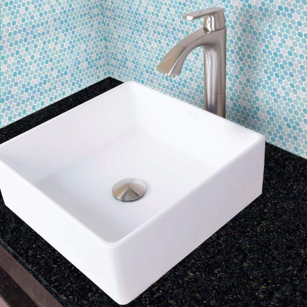 VIGO VG04001 Dianthus Matte Stone Vessel Sink
