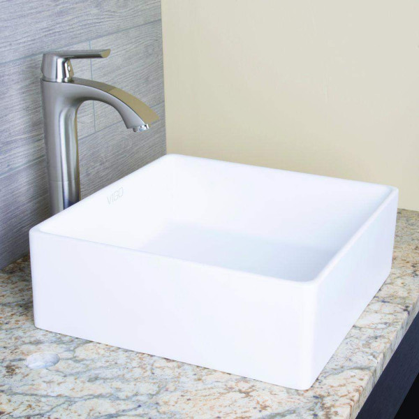 VIGO VG04001 Dianthus Matte Stone Vessel Sink