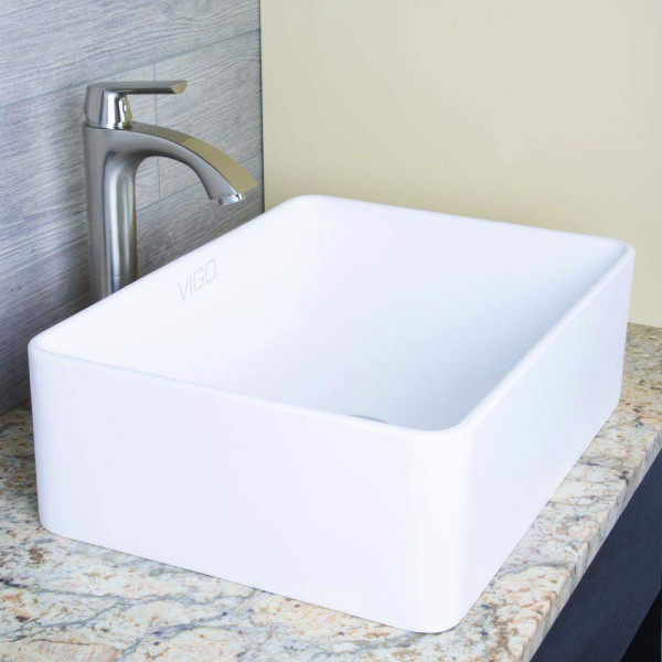 VIGO VG04005 Amaryllis Matte Stone Vessel Sink