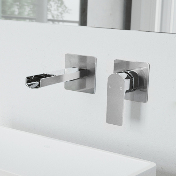 VIGO VG05005CH Atticus Single Handle Wall Mount Bathroom Faucet in Chrome