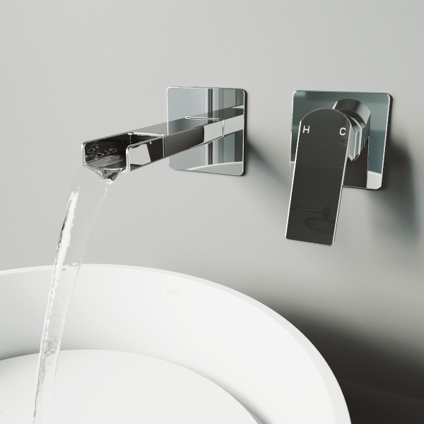 VIGO VG05005CH Atticus Single Handle Wall Mount Bathroom Faucet in Chrome