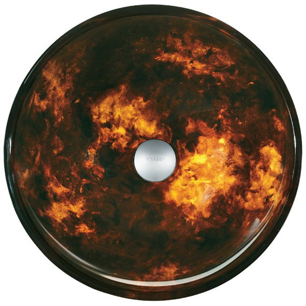 Vigo VG07004 17''. Above Counter Round Glass Vessel