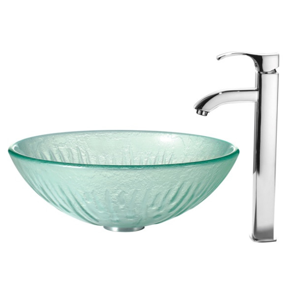 Vigo VG07006 17''. Icicles Textured Above Counter Sink
