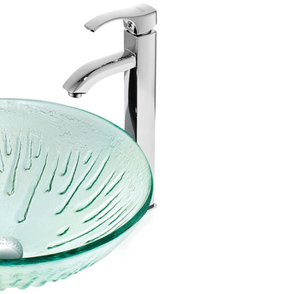 Vigo VG07006 17''. Icicles Textured Above Counter Sink