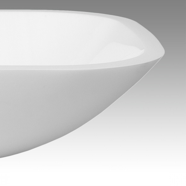 VIGO VG07040 Square Shaped White Phoenix Stone Glass Vessel Bathroom Sink