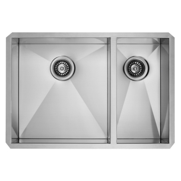 VIGO VG2920BLK1 29" Undermount Kitchen Sink With Two Grids and Strainers