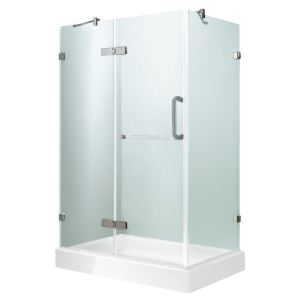 VIGO VG6011CL36WL Monteray Frameless Hardware Shower Enclosure w/ Left Base