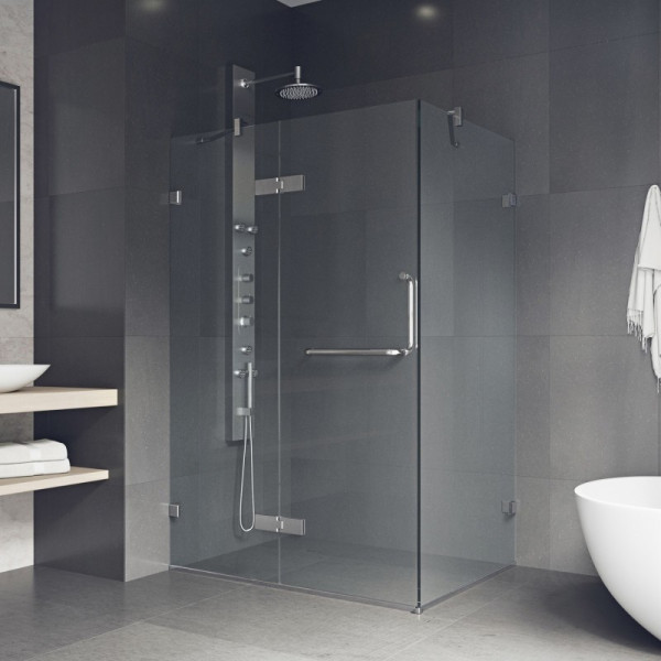 Vigo VG6011..CL36 36 x 48" Rectangular 3/8" Glass Bathroom Shower Enclosure