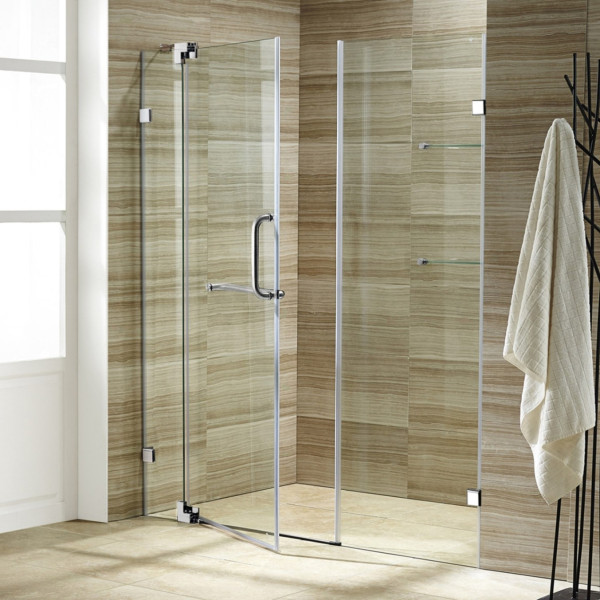 VIGO VG6042CL48 Pirouette Frameless Shower Door With Clear Glass