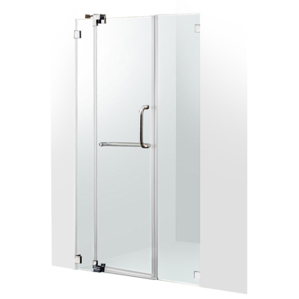 VIGO VG6042CL54 Pirouette 54 Inch Hinged Frameless Clear Glass Shower Door
