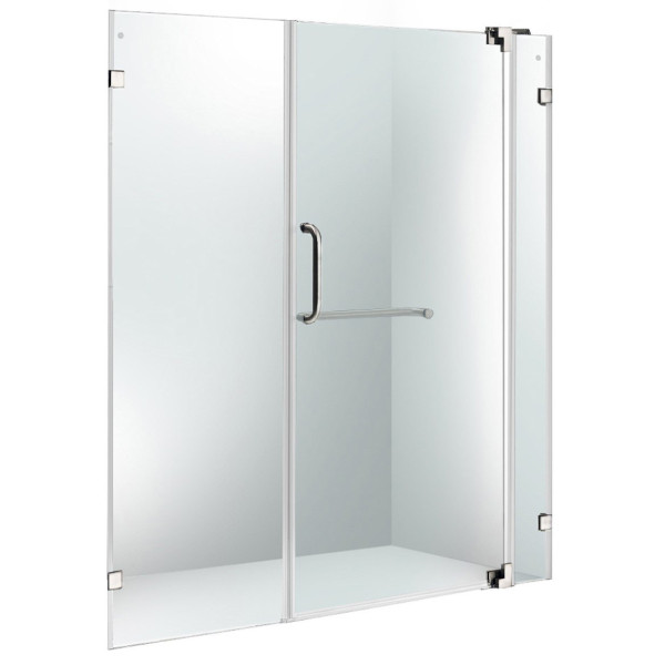 VIGO VG6042CL60 Pirouette Frameless Hinged Shower Door With Clear Glass