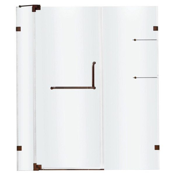 VIGO VG6042CL48 Pirouette Frameless Shower Door With Clear Glass