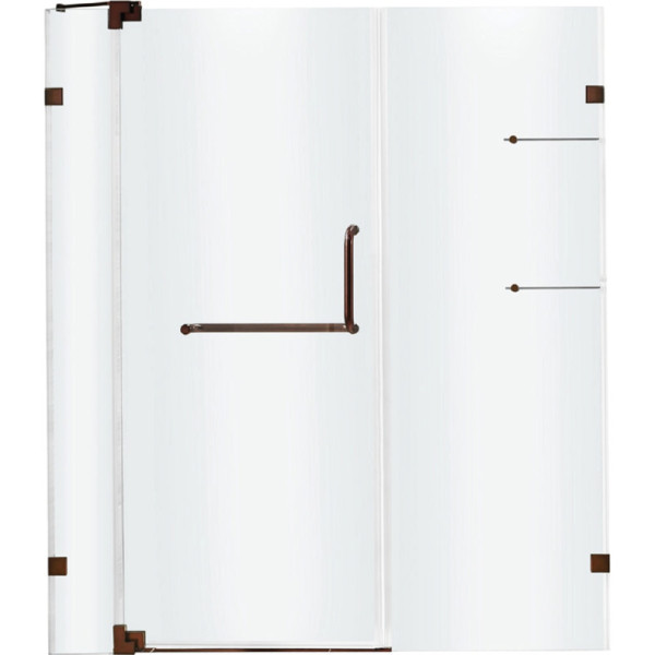 VIGO VG6042CL60 Pirouette Frameless Hinged Shower Door With Clear Glass