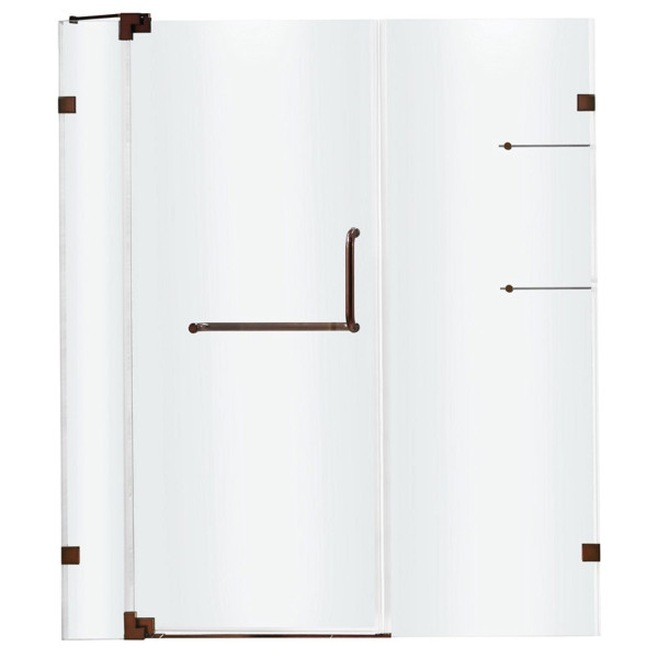 VIGO VG6042CL66 Pirouette Tempered Clear Glass Frameless Shower Door