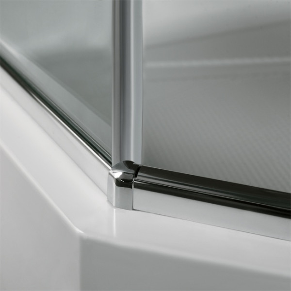 Vigo VG6061CHCL36 36 x 36" Frameless Neo-Angle Shower Enclosure 