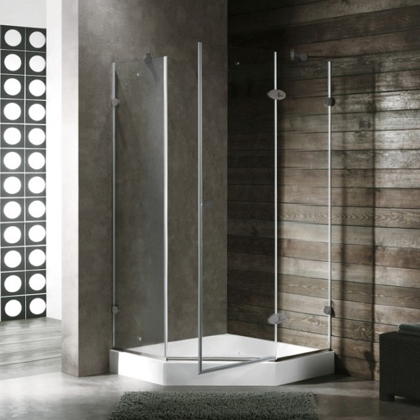 Vigo VG6061CHCL36 36 x 36" Frameless Neo-Angle Shower Enclosure 