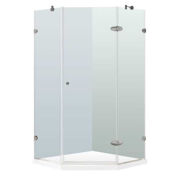 VIGO VG6061CL36WS Verona Neo-Angle Shower Enclosure With Low-Profile Base
