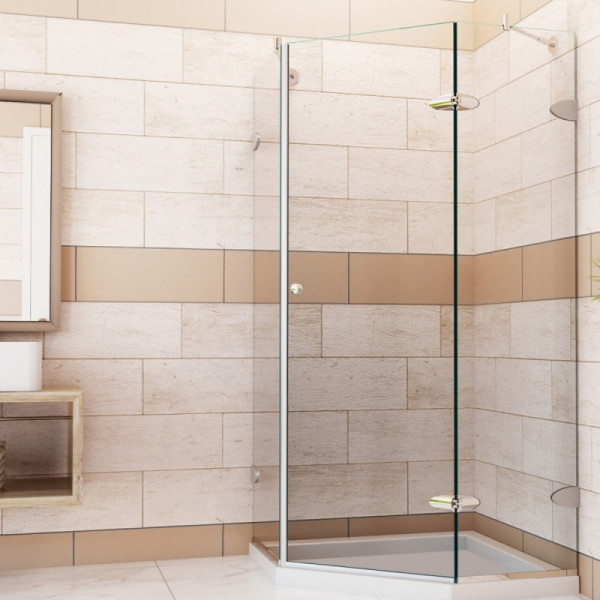 VIGO VG6061CL36WS Verona Neo-Angle Shower Enclosure With Low-Profile Base