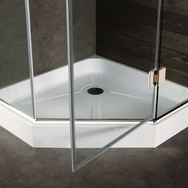 Vigo VG6062CHCL40 Frameless Neo-Angle 3/8" Tempered Glass Shower Enclosure