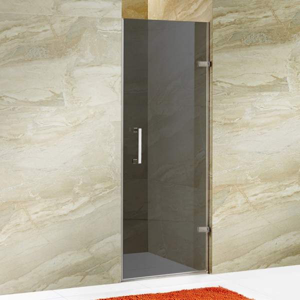 VIGO VG6072BLK28 SoHo Adjustable Frameless Shower Door w/ Sheer Black Glass