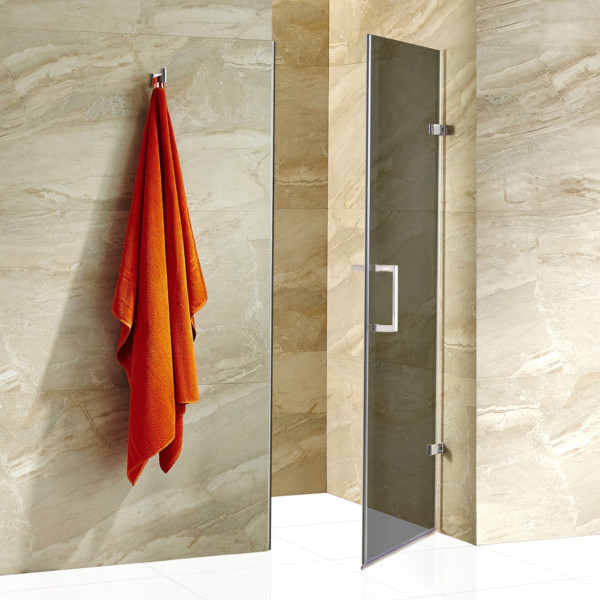 VIGO VG6072BLK28 SoHo Adjustable Frameless Shower Door w/ Sheer Black Glass