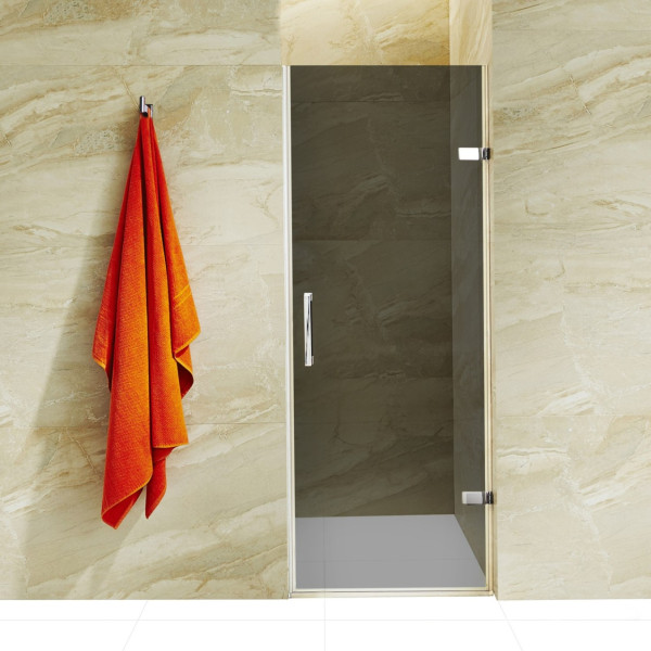 VIGO VG6072BLK28 SoHo Adjustable Frameless Shower Door w/ Sheer Black Glass