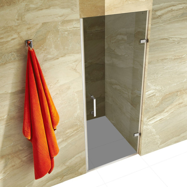 VIGO VG6072BLK28 SoHo Adjustable Frameless Shower Door w/ Sheer Black Glass
