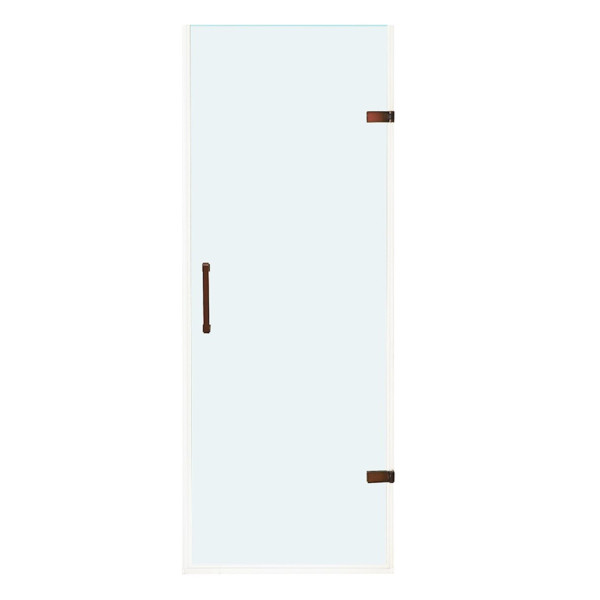 VIGO VG6072CL26 SoHo Adjustable Hinged Frameless Shower Door w/ Clear Glass