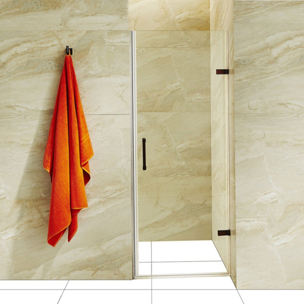 VIGO VG6072CL28 SoHo 28 Inch Adjustable Clear Glass Frameless Shower Door