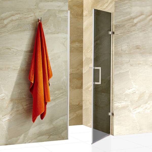 VIGO VG6072BLK28 SoHo Adjustable Frameless Shower Door w/ Sheer Black Glass