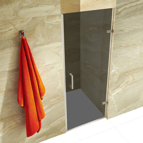 VIGO VG6072BLK28 SoHo Adjustable Frameless Shower Door w/ Sheer Black Glass
